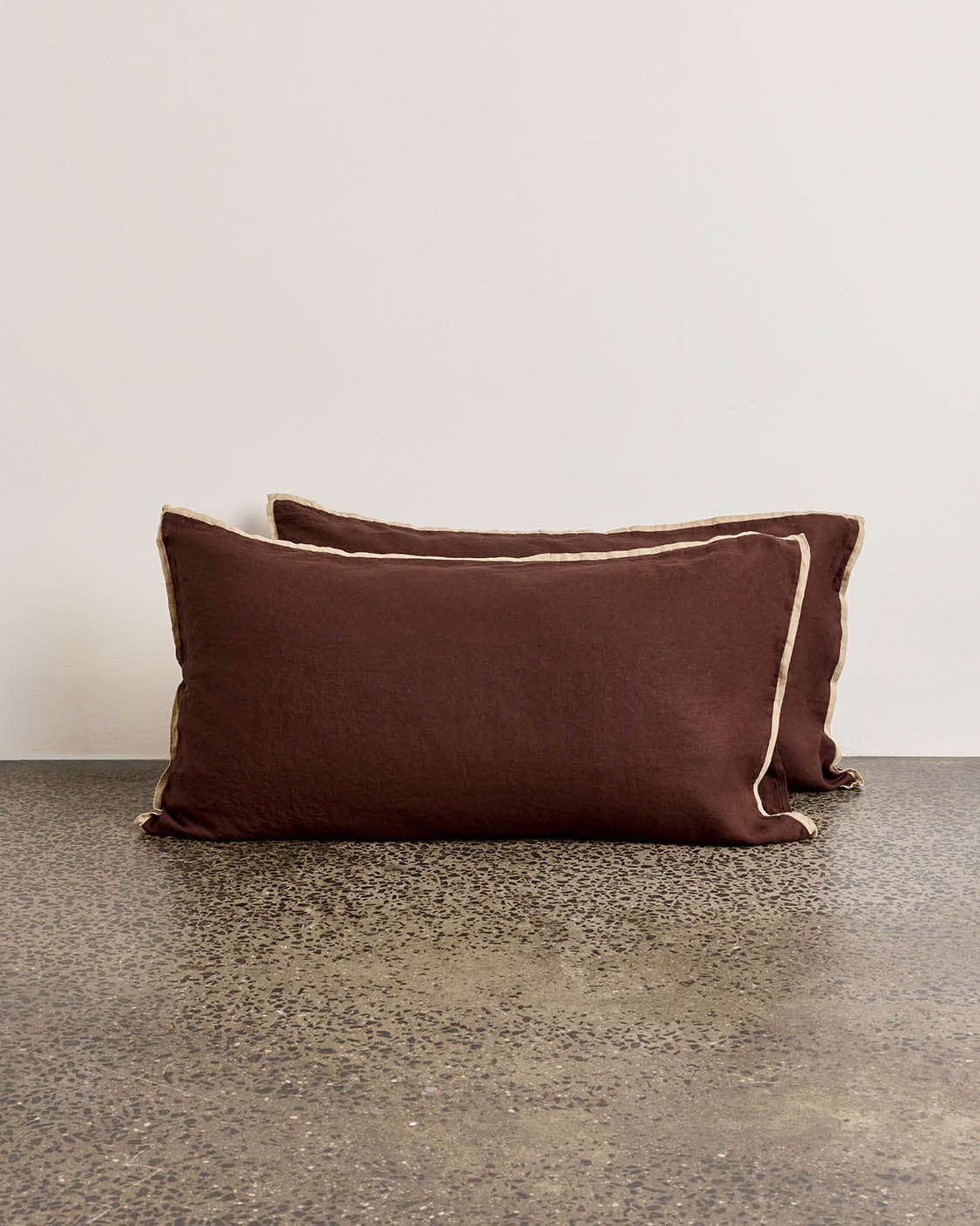 Linen Pillowcase Pair - Brown Sugar