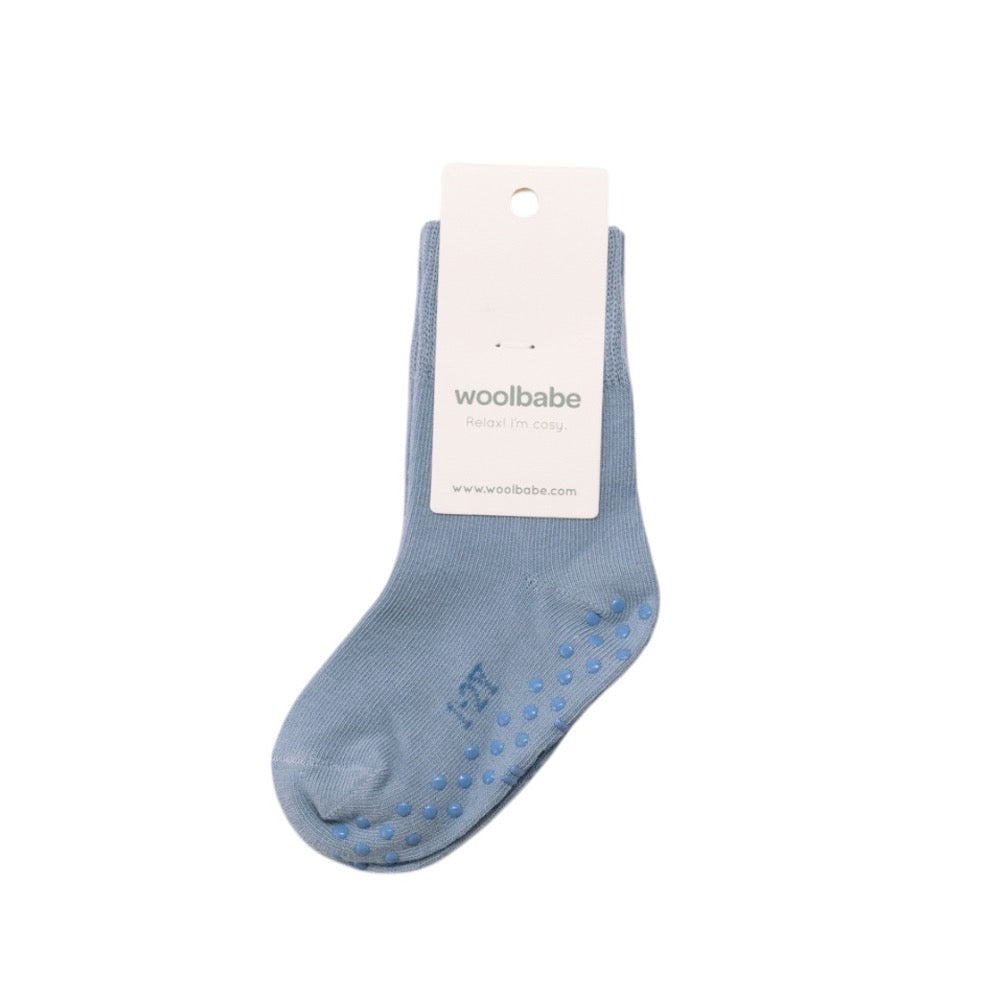 Woolbabe Merino & Organic Cotton Sleepy Socks - Glacier