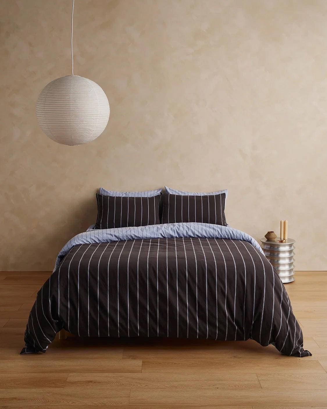 Quilt Cover - Chocolate/Mist