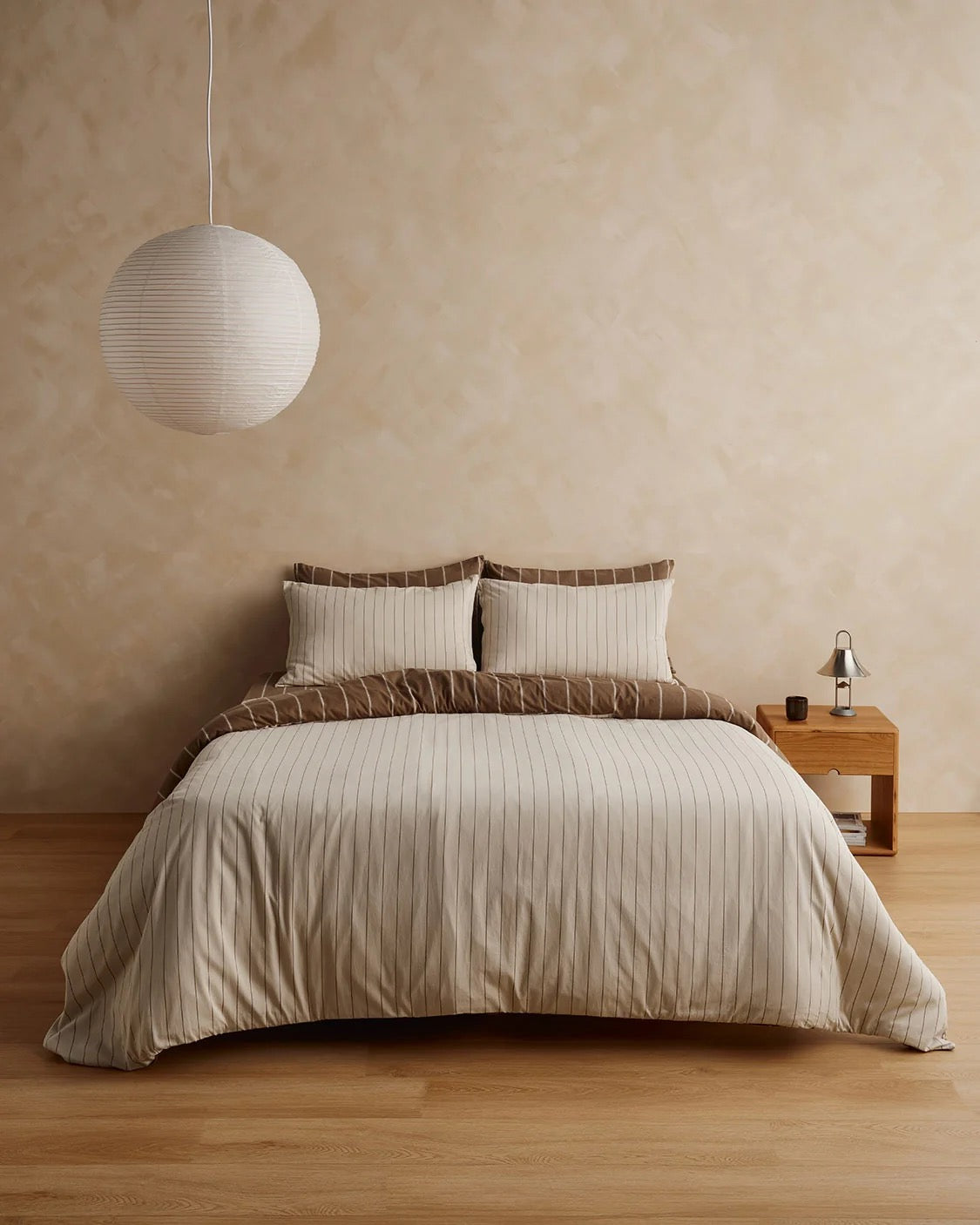 Quilt Cover - Caramel/Cream