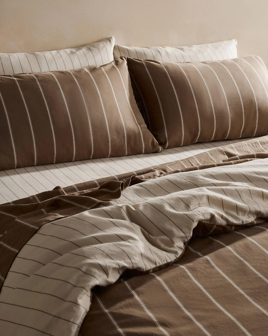 Quilt Cover - Caramel/Cream