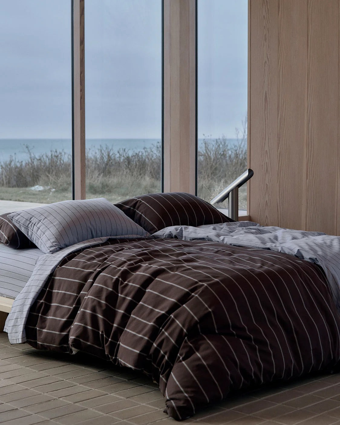 Quilt Cover - Chocolate/Mist