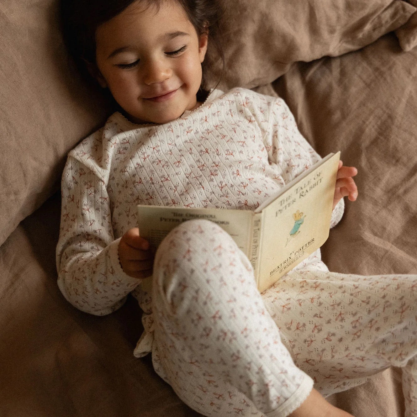 Long Sleeve Pyjama Set Pointelle - Dandelion Print
