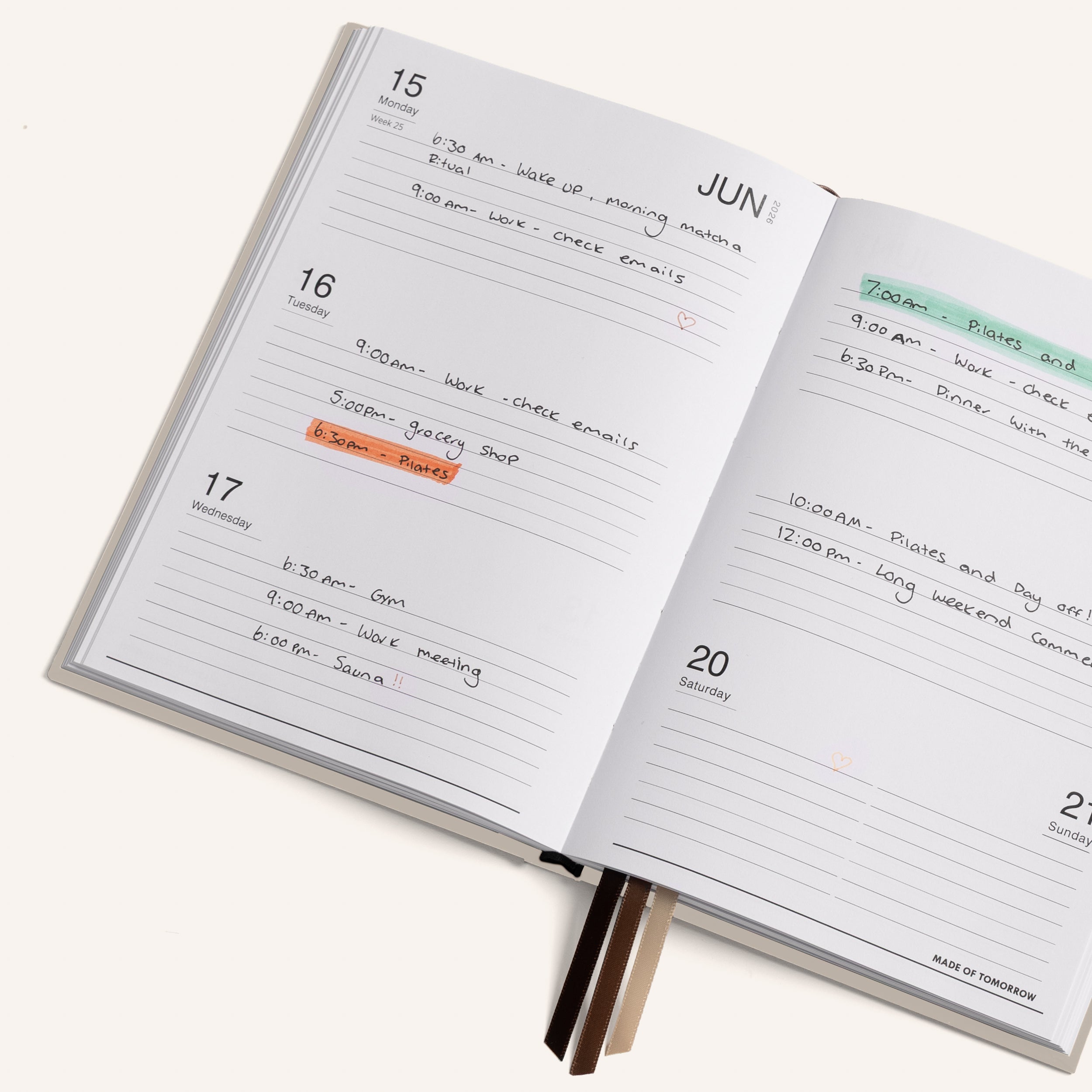 2026 A5 Weekly Diary - Classic - Cream