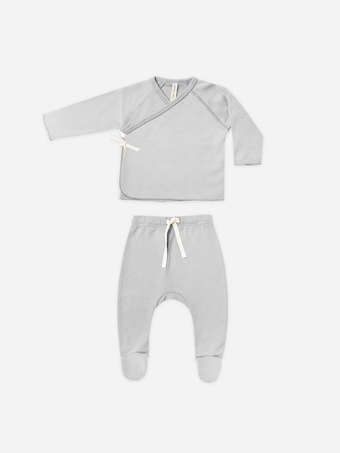 Wrap Top + Footed Pant Set || Cloud