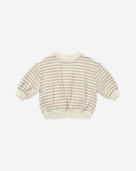 Relaxed Fleece Sweatshirt - Sand Stripe