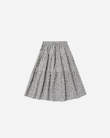 Tiered Midi skirt - Blue ditsy