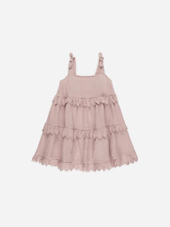 Ruffle swing dress - Mauve