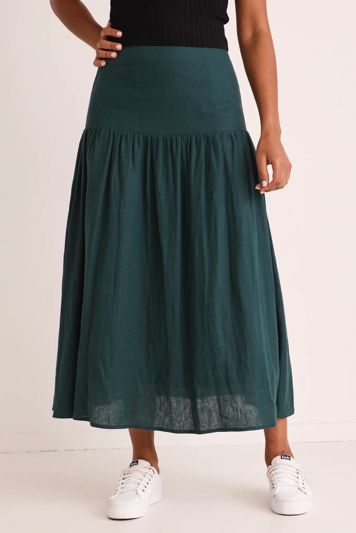 Sway Skirt - Forest Linen