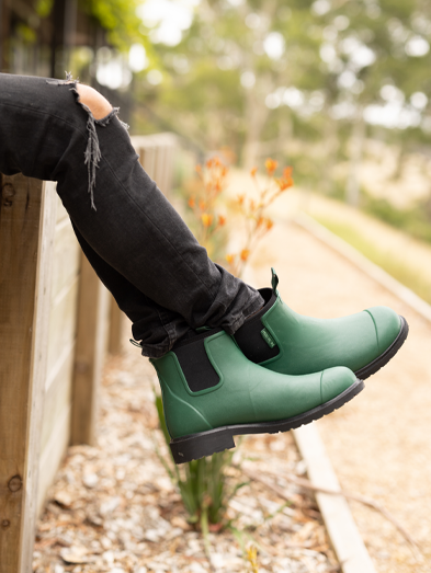 Bobbi Boot - Alpine Green & Black Ankle Boot