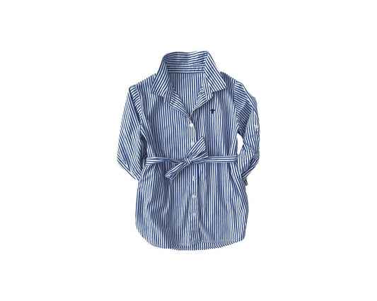 Coco Shirt Dress - Blue/white stripe