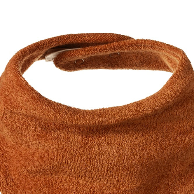 Terry triangle bib - Pecan