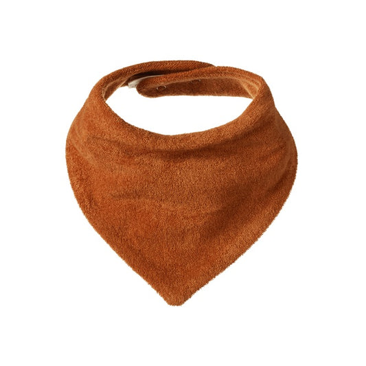 Terry triangle bib - Pecan