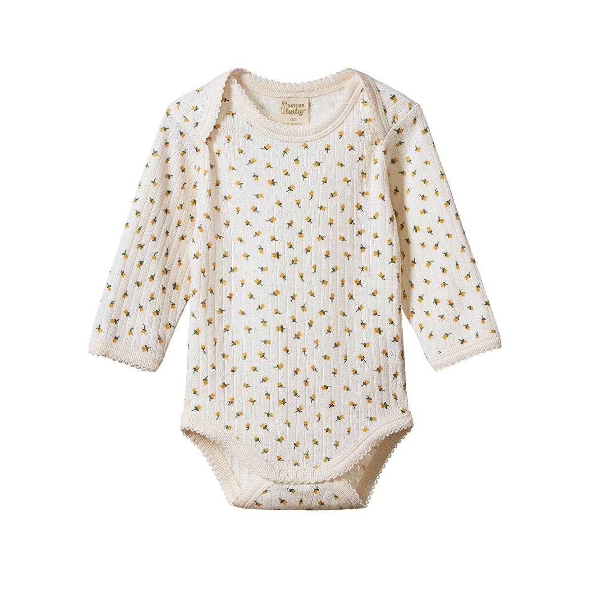 L/S bodysuit pointelle - Tulip print