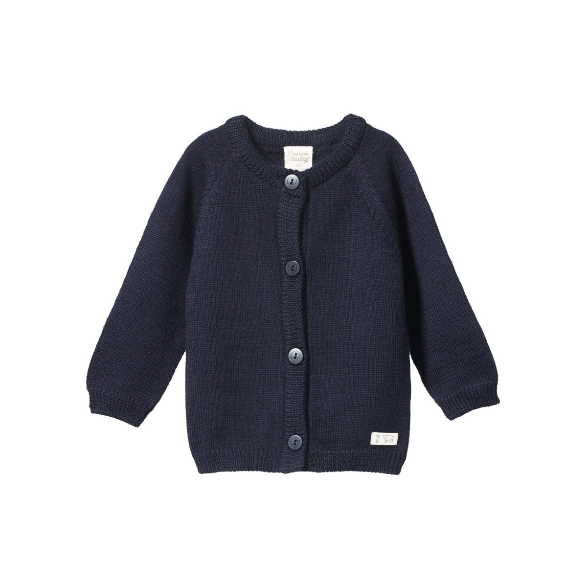 Merino knit cardigan - Navy