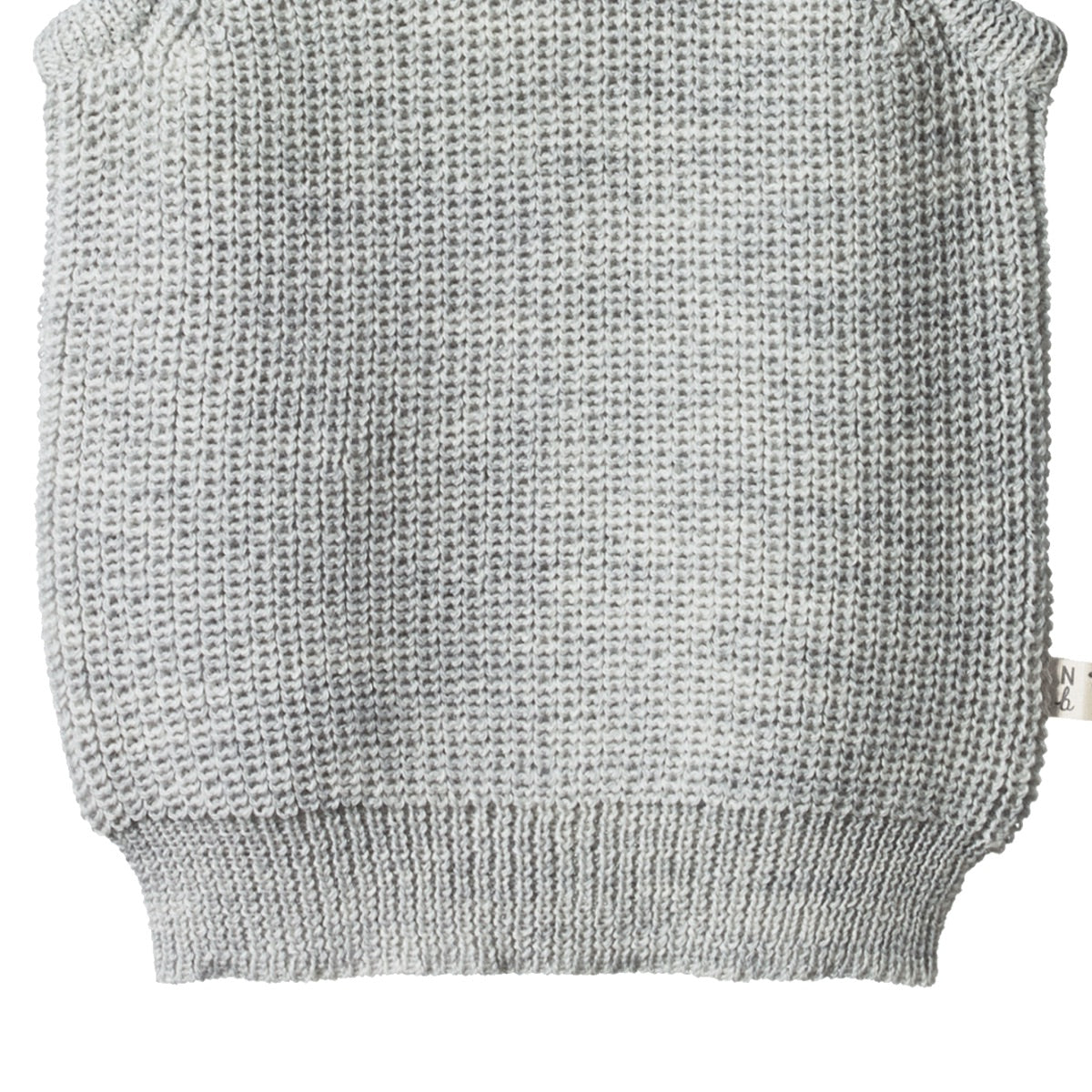 Merino Knit Vest - Light Grey Marle