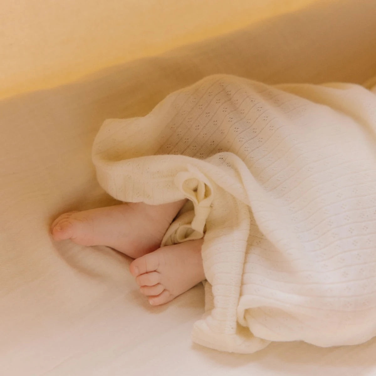 Merino essential pointelle sleeping gown - Natural