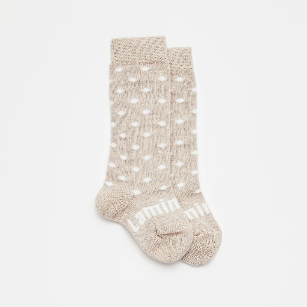 Merino Wool Knee High Socks | Baby | Truffle