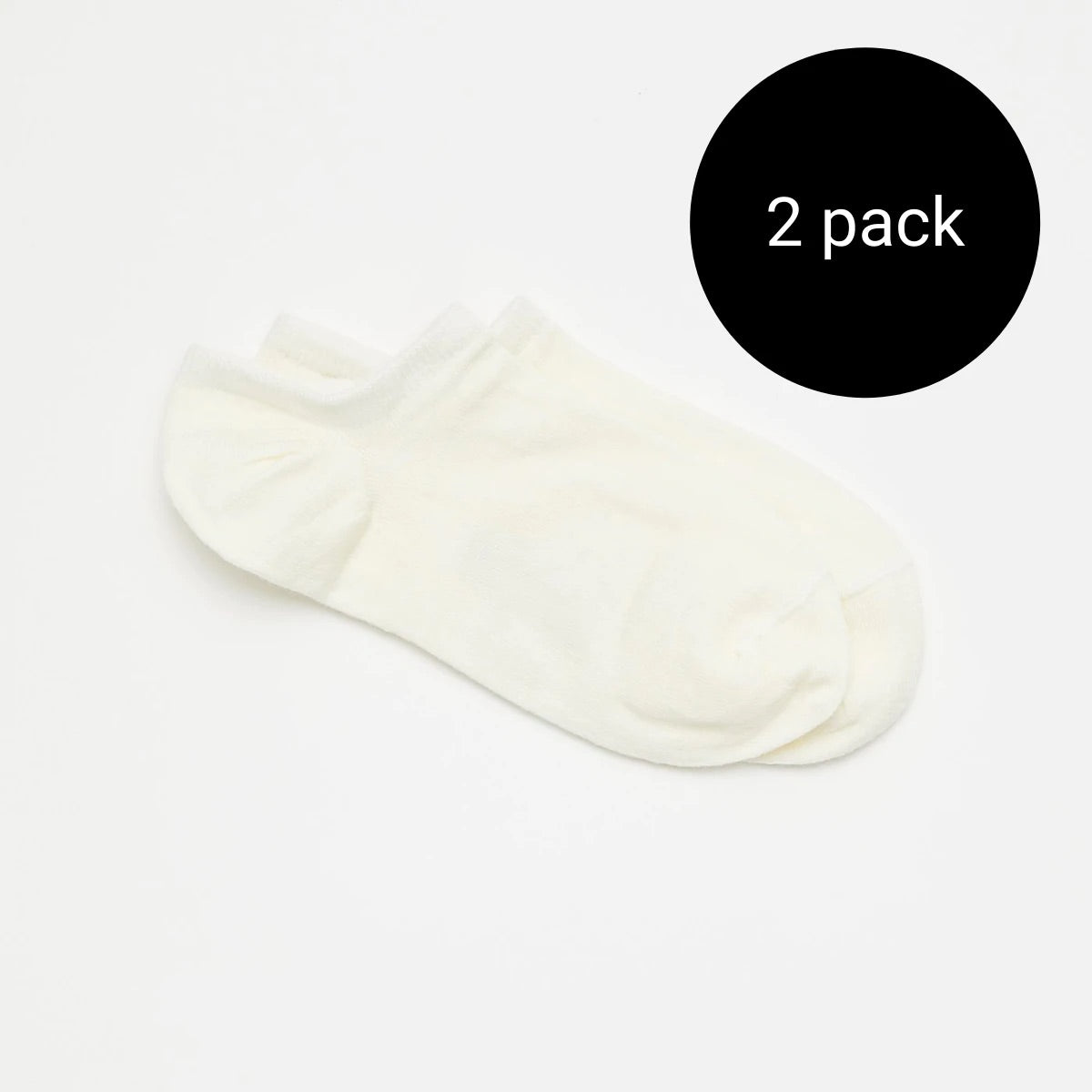 Merino Wool Sneaker Socks | Woman | NATURAL | 2 Pack