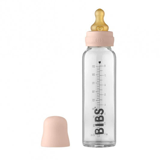 BIBS Baby Glass Bottle Complete Set 225ml -Blush