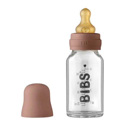 BIBS Baby Glass Bottle Complete Set 110ml - Woodchuck