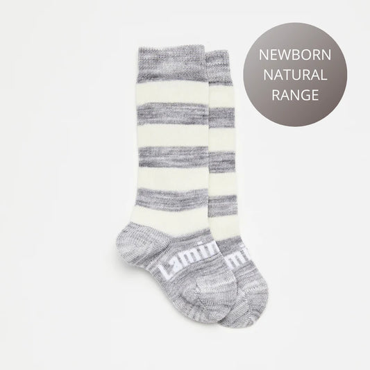 Merino Wool Knee High Socks | Baby | Pebble