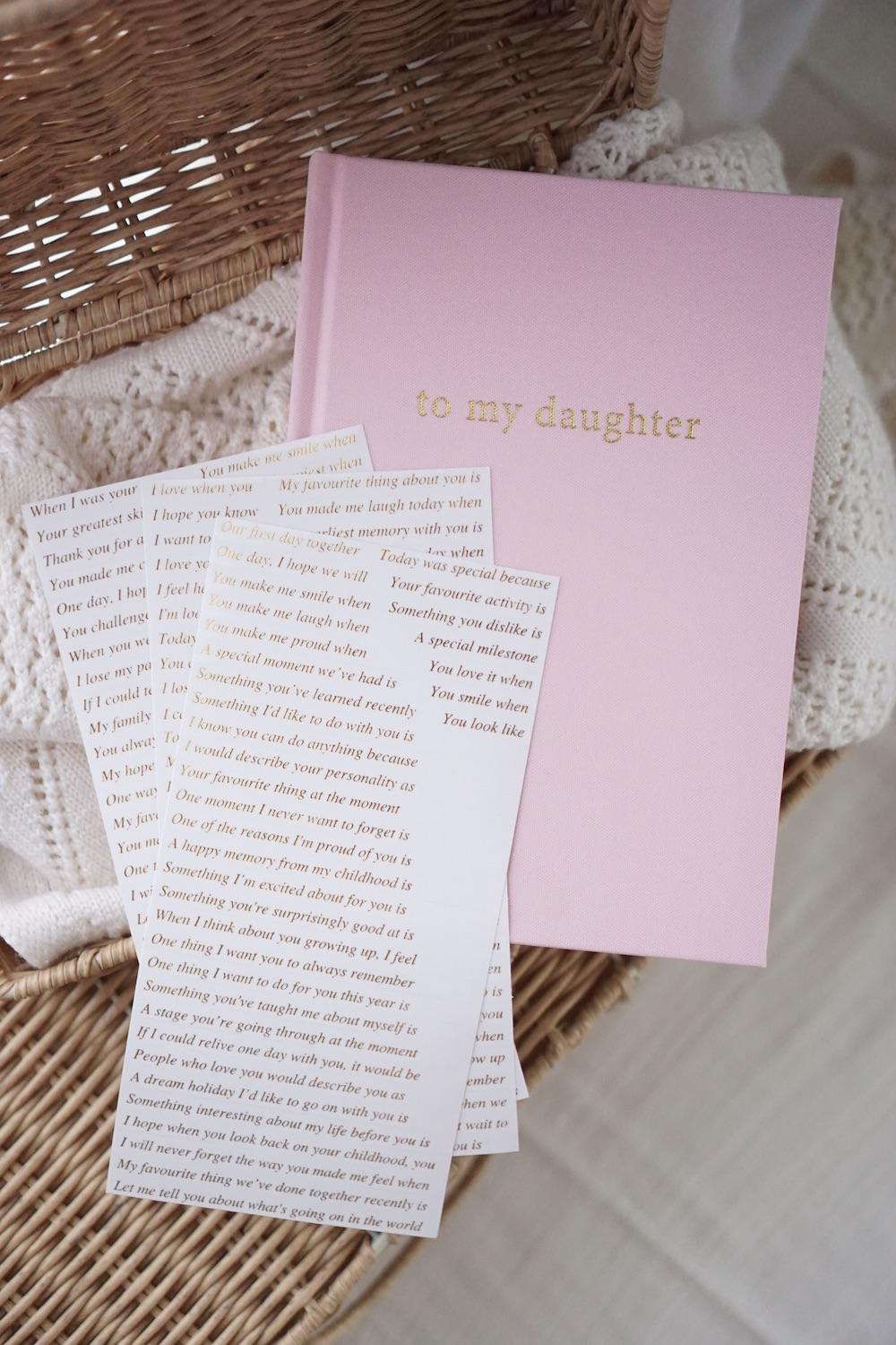 To my daughter – baby journal & record book