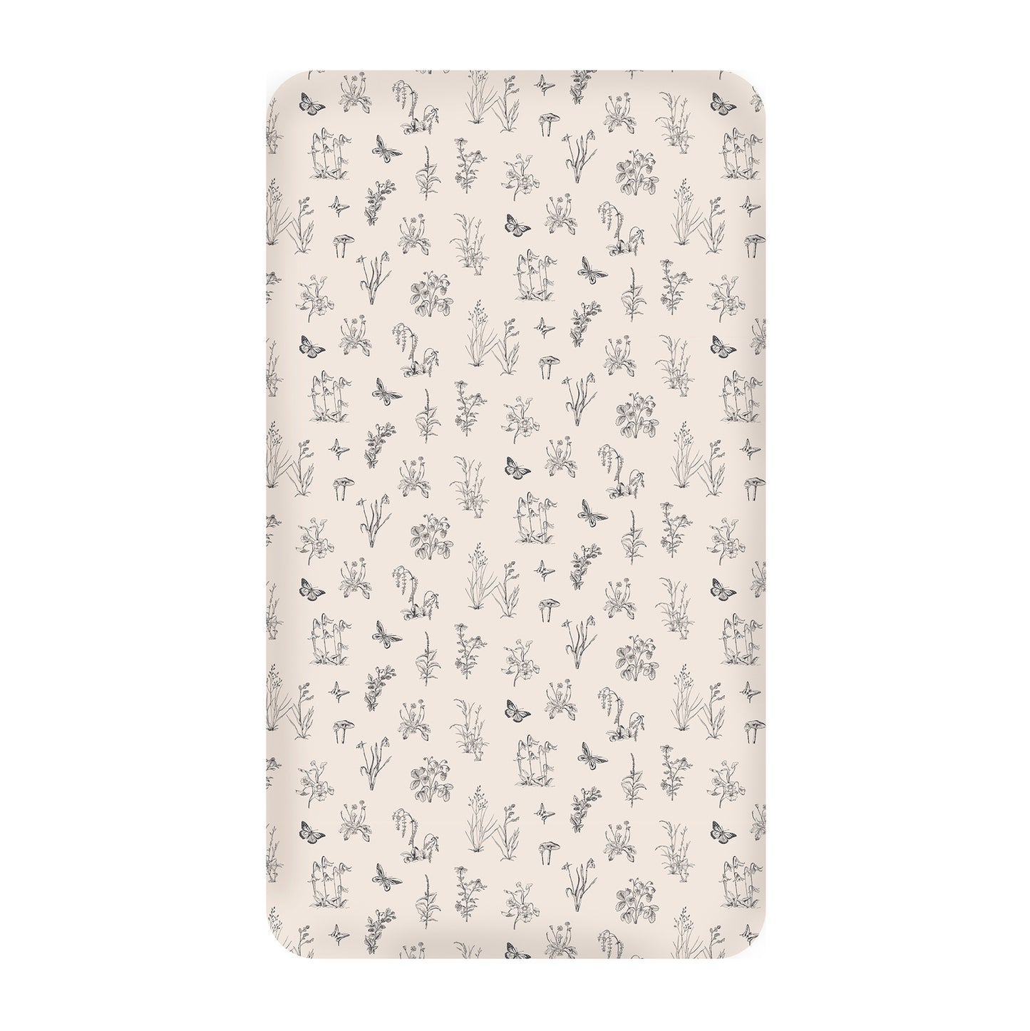 Fitted Cot Sheet - Blush Meadow