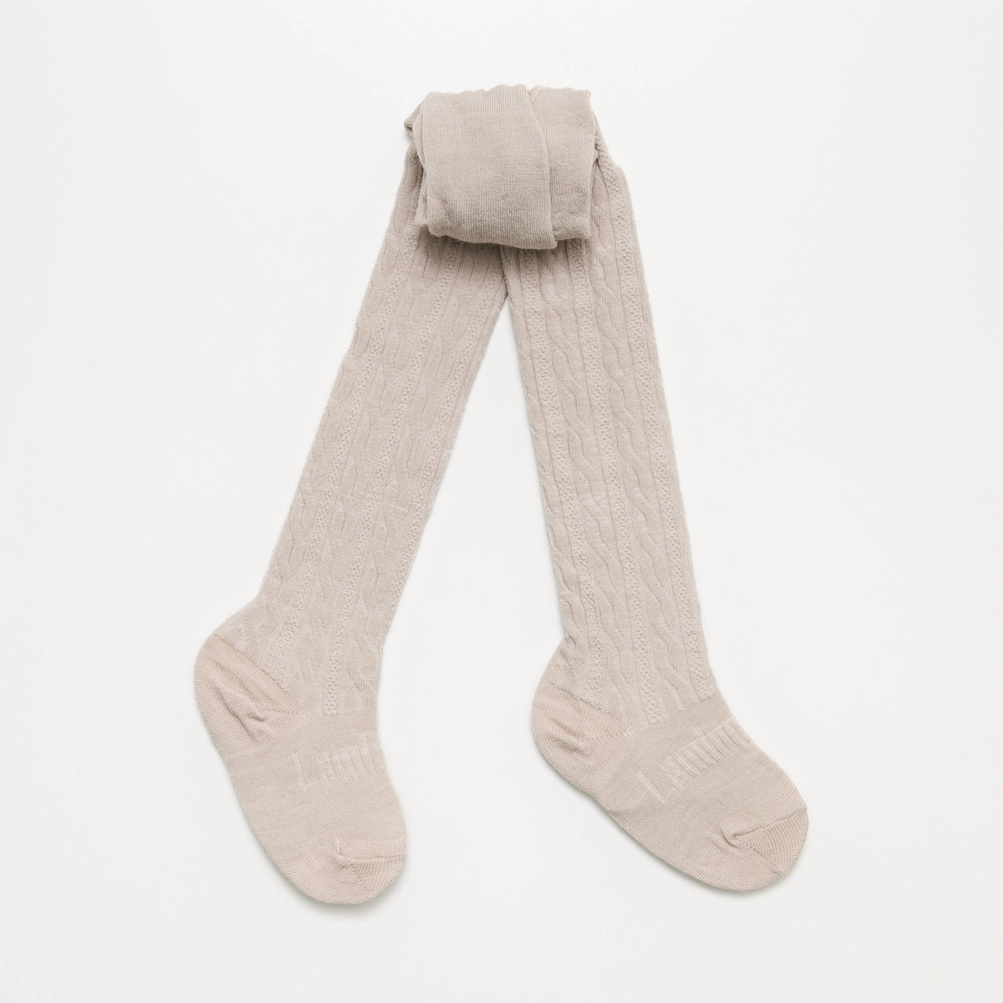 Merino Wool Cable Tights | BABY + CHILD | Natural