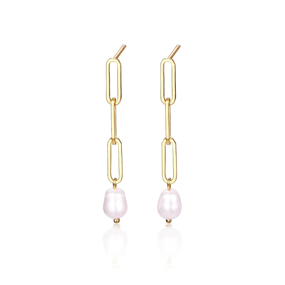 Amato Pearl Earrings - Gold