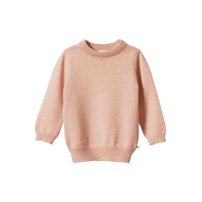 Merino Knit Pullover - Rose Dust