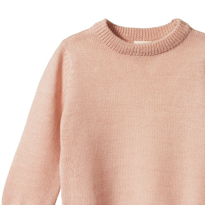 Merino Knit Pullover - Rose Dust